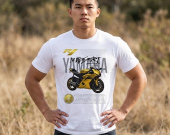 Yellow Sport Bike Motorcycle T-Shirt | Yamaha R1 Graphic Tee