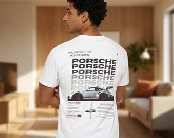 Porsche 911 GT3 RS Graphic Tee | Racing Car Poster Back Print