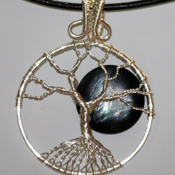 Total Eclipse Moon Tree of Life Pendant