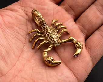 Brass Scorpion Figurine – Vintage Insect Sculpture, Desk Decor & Collector Gift