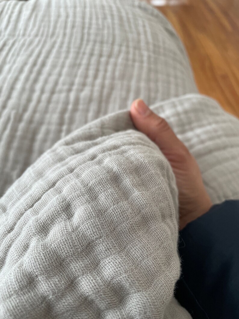 Adult Muslin Blanket Oversize Grey King Blanket 8layer Etsy