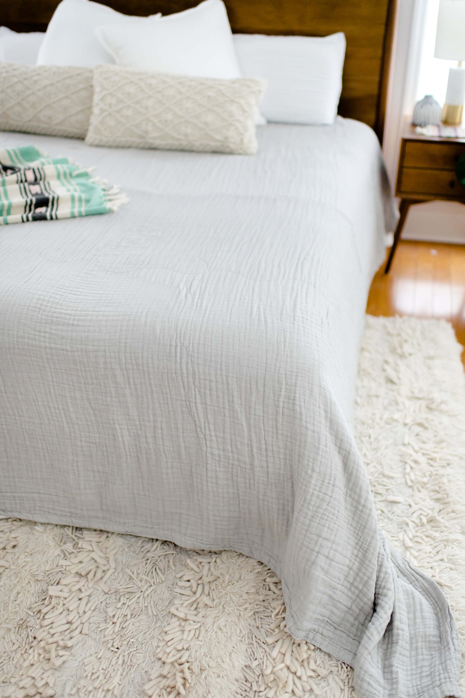 Adult Muslin Blanket Oversize Grey King Blanket 8Layer Etsy