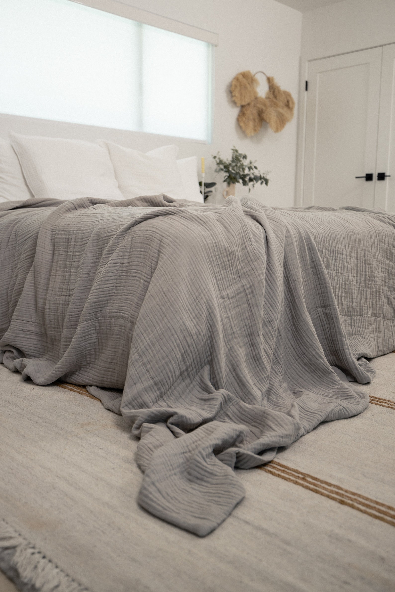 Adult Muslin Blanket Oversize Grey King Blanket 8Layer Etsy
