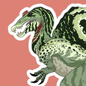 4" Spinosaurus Acryl-Schlüsselanhänger (beidseitig bedruckt)