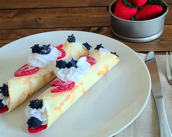 Felt Food Crepes, Stuffed Breakfast, Fake Play Food