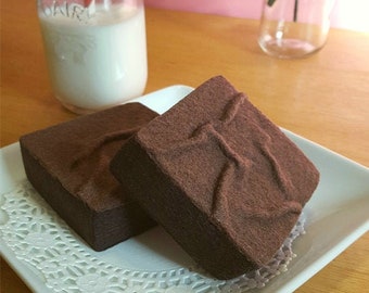 Felt Food Brownies (2) – Pretend Play Kitchen Bakery