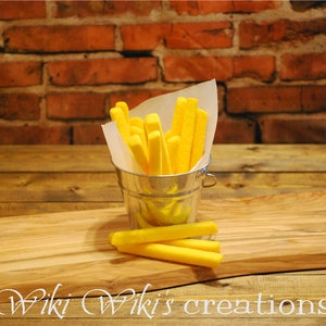 Felt Food French Fries, felt French fries, French fries, fake food, felt fries, fries, junk food, play food, felt play food