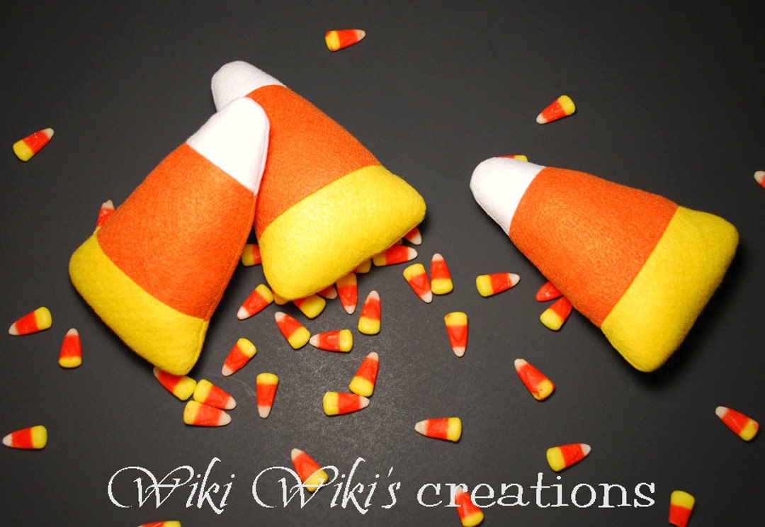 TWO Plush Felt Candy Corns Felt Candy Candy Halloween Etsy