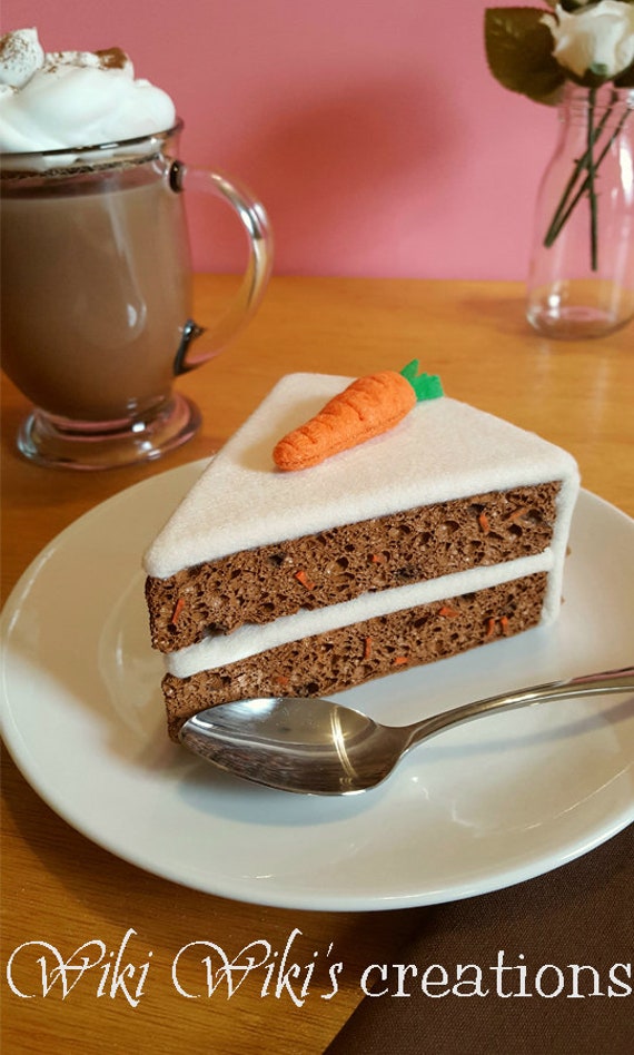 Felt Carrot Cake Slice, Pretend Bakery Food - Etsy