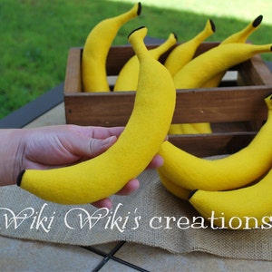 Felt Food Banana, felt banana, fake food, felt play food, play food image 3