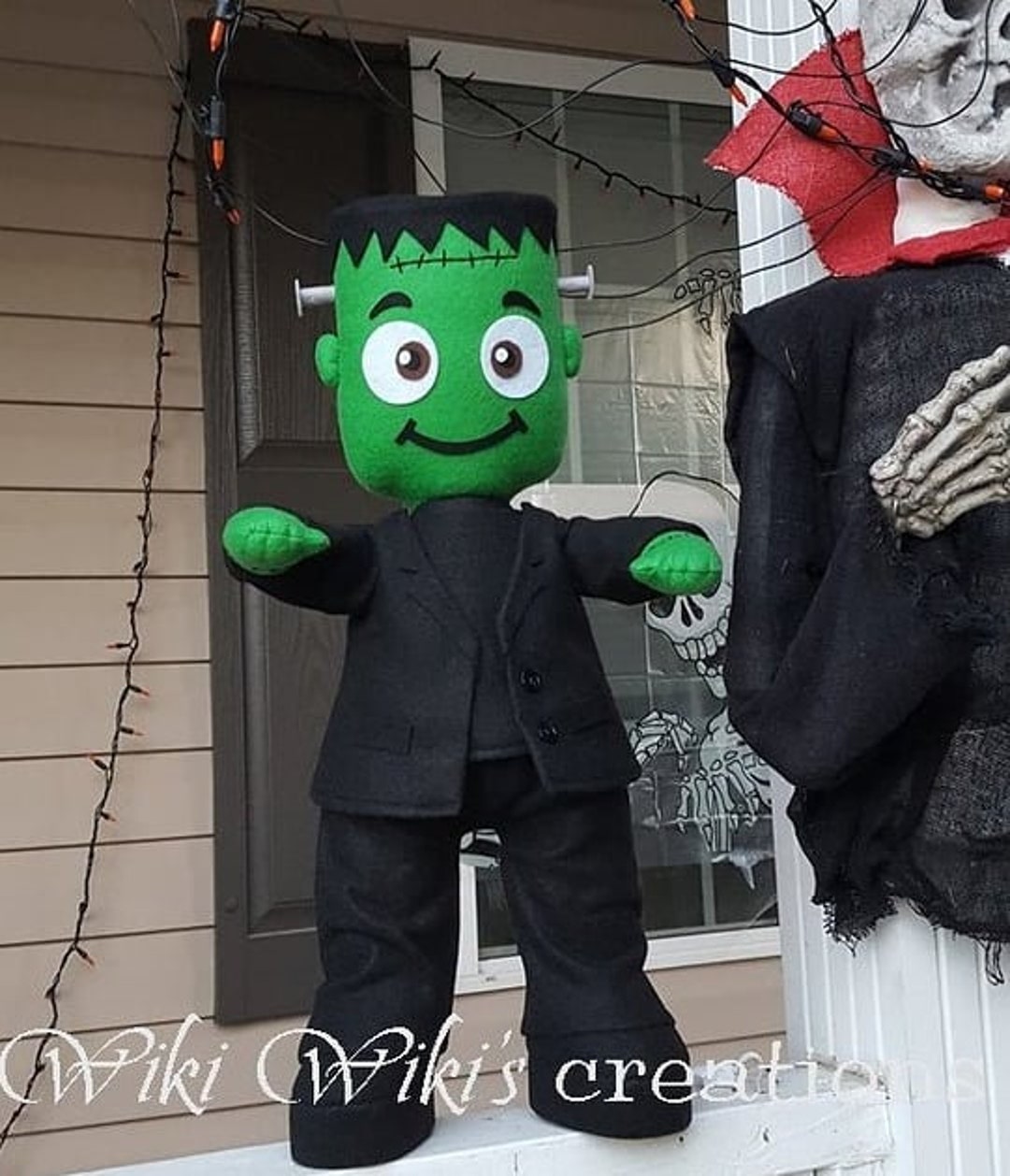 Eco-felt Frankenstein Doll, Halloween Mascot, 17