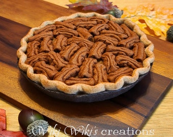 Felt Pecan Pie, Food Prop, Pretend Play
