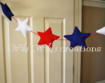 Plush Star Garland 6 feet, star garland, stars, garland