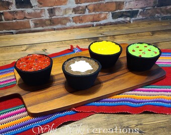 Felt Pretend Play Food Dips – Handmade Chef Kitchen, Choose 1
