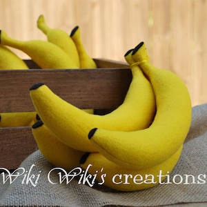 Felt Food Banana, felt banana, fake food, felt play food, play food