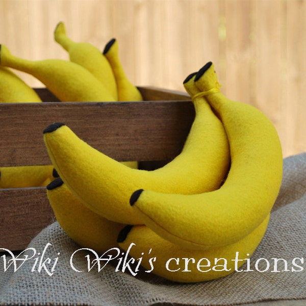 Felt Food Banana, Pretend Play Fruit