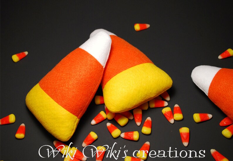 TWO Plush Felt Candy Corns Felt Candy Candy Halloween Etsy