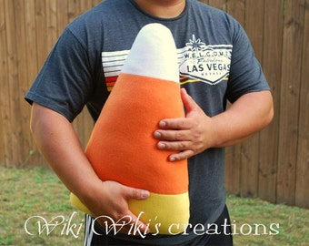 Large Plush Candy Corn Pillow, candy corn, halloween pillow, candy pillow, pillow