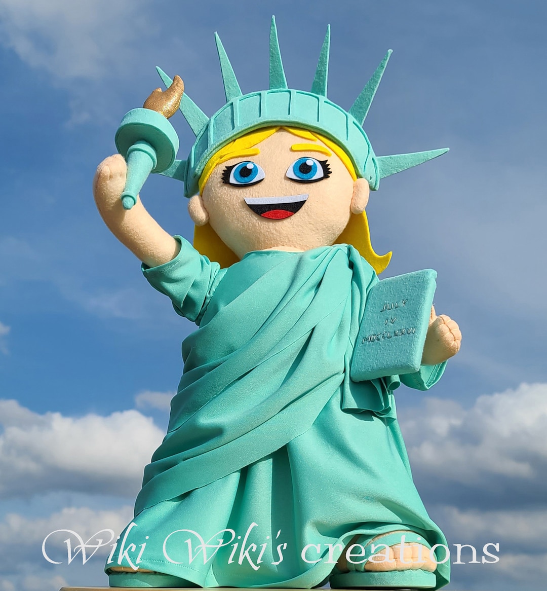Plush Statue of Liberty Doll, Liberty Doll, Felt Doll, Fabric Doll, Patriotic, New York - Etsy