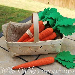 Felt Food Carrot, Felt Carrot, Felt food, felt vegetable, felt play food, play food, fake food