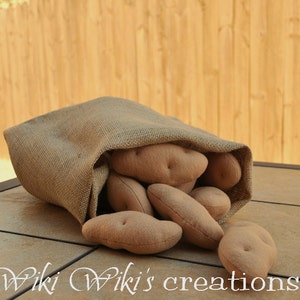 Felt Food Potato, Felt Potato, Felt Food, Felt Vegetable, felt play food, play food, fake food