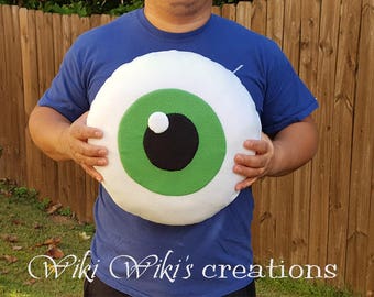 Large Plush Eyeball Pillow, Halloween Decor (14x14)