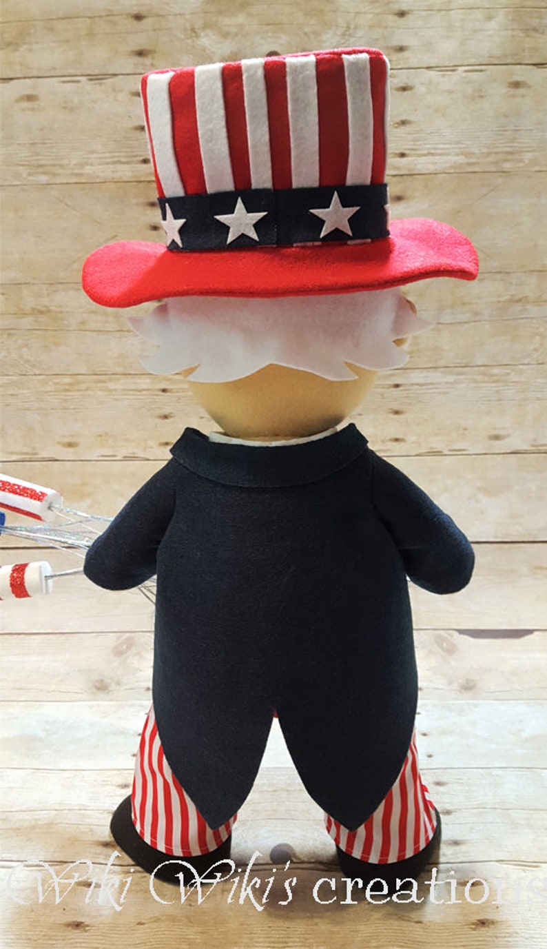Plush Uncle Sam Doll Handmade Doll Felt Doll Holiday Mascot - Etsy