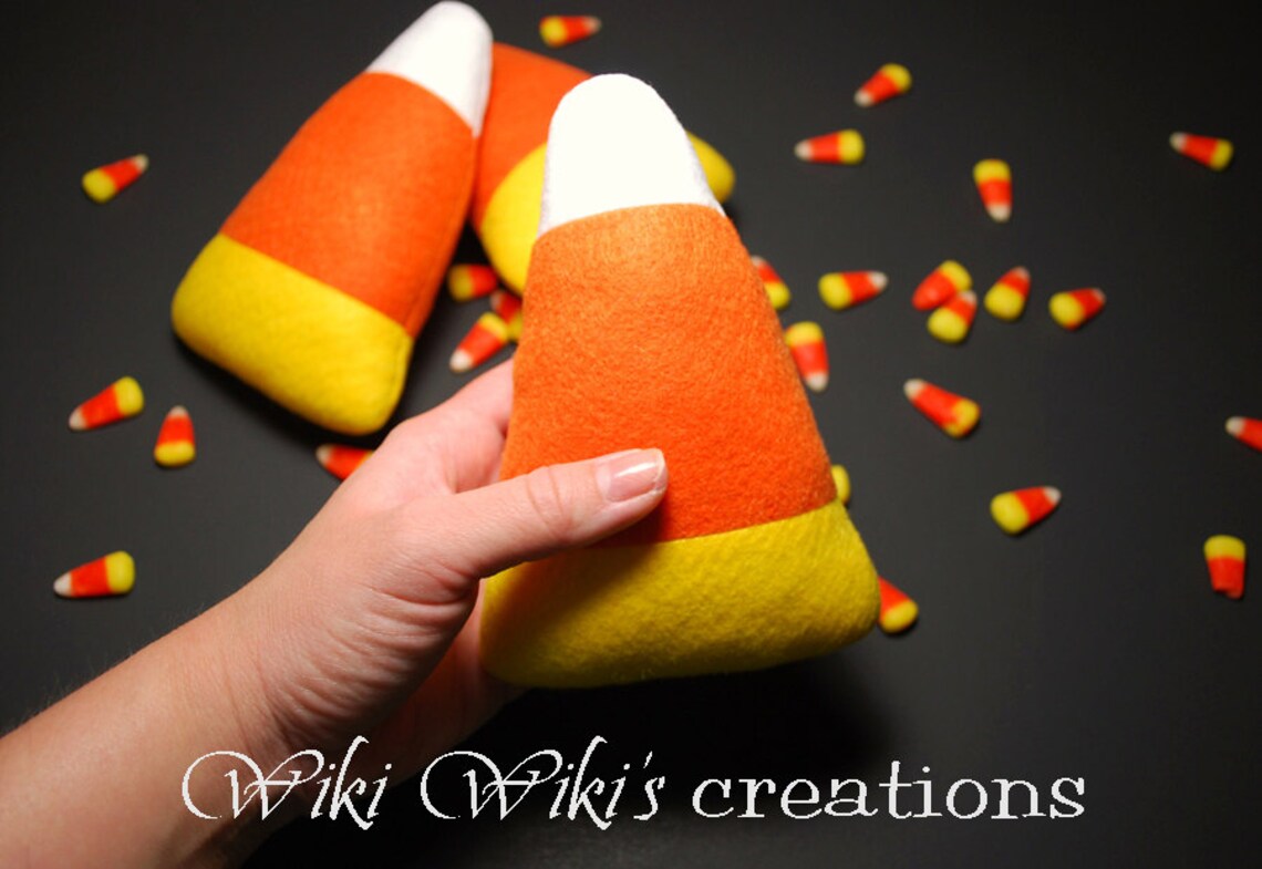 TWO Plush Felt Candy Corns Felt Candy Candy Halloween Etsy