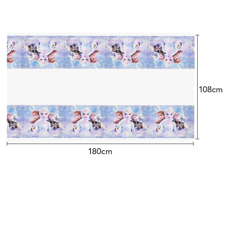 Frozen Elsa Anna Birthday Party Supplies Set, Ice Snow Tableware Cups Banner tablecloth   B