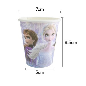 Frozen Elsa Anna Birthday Party Supplies Set, Ice Snow Tableware Cups Banner paper cup  B