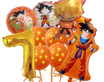 Dragon Ball Birthday Foil Balloon Set, Goku Birthday Party Decoration Balloons