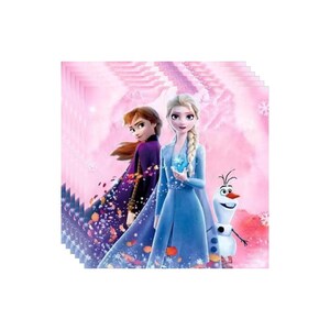 Frozen Elsa Anna Birthday Party Supplies Set, Ice Snow Tableware Cups Banner tissue  A