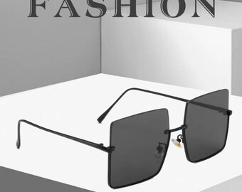 Luxe metalen unisex-zonnebril met half frame