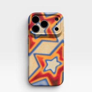 Y2K Grunge Star iPhone-skal, Retro Star-estetik, Funky färgglatt telefonskal iPhone Pro Max 17 16 15 14 13 12