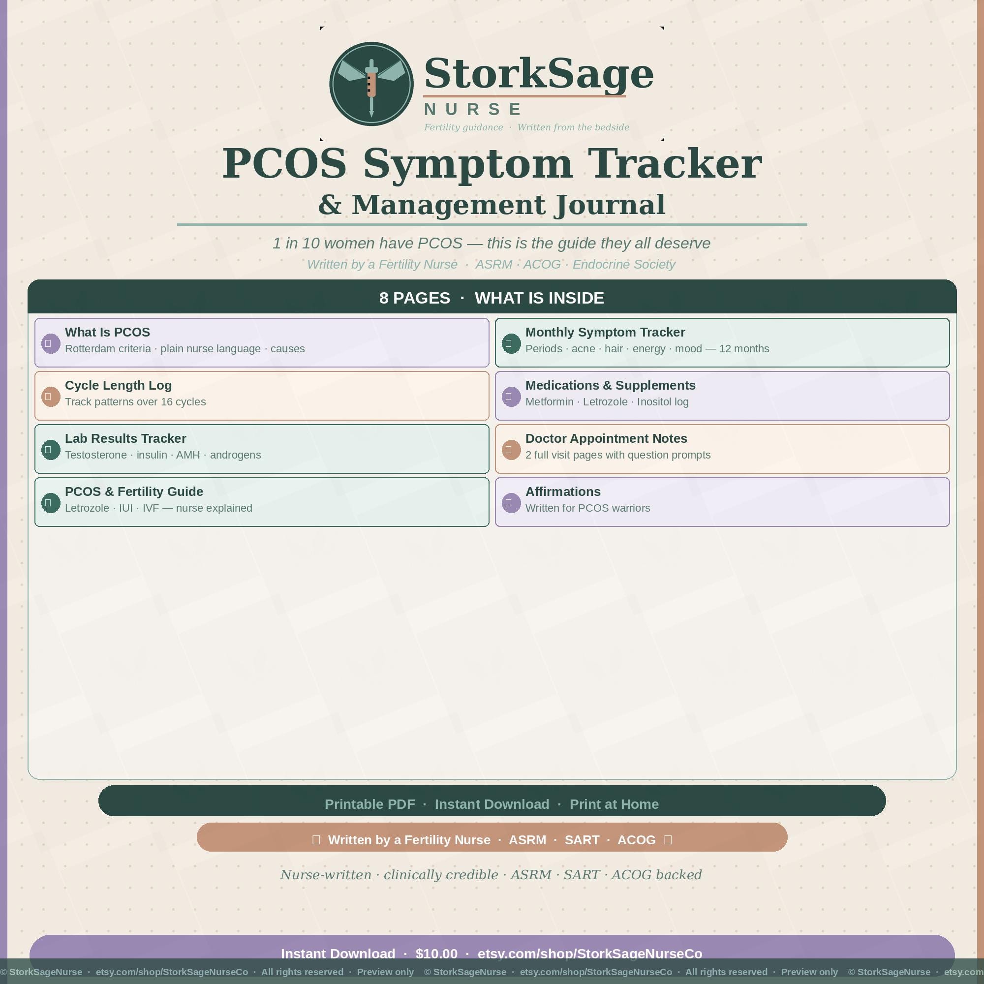 PCOS Symptom Tracker & Management Journal (digital Download) - Etsy