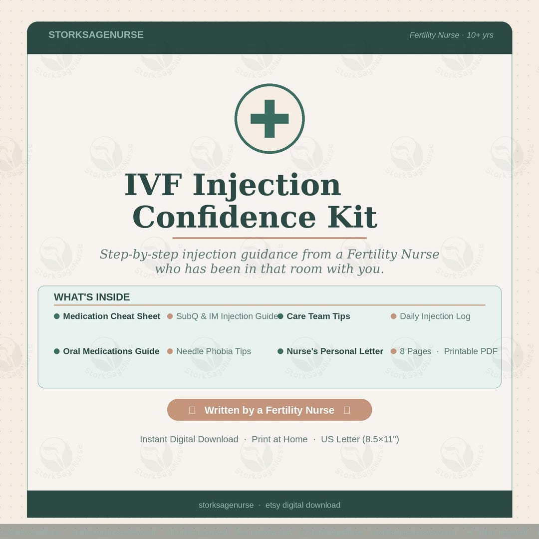Printable Injection Guide IVF Injection Guide Printable • Fertility Nurse Resource (digital ...