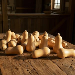 Harvested South Anna Butternut ready for storage