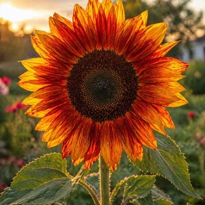 Evening Sun sunflower - multicolor gold bronze mahogany heirloom