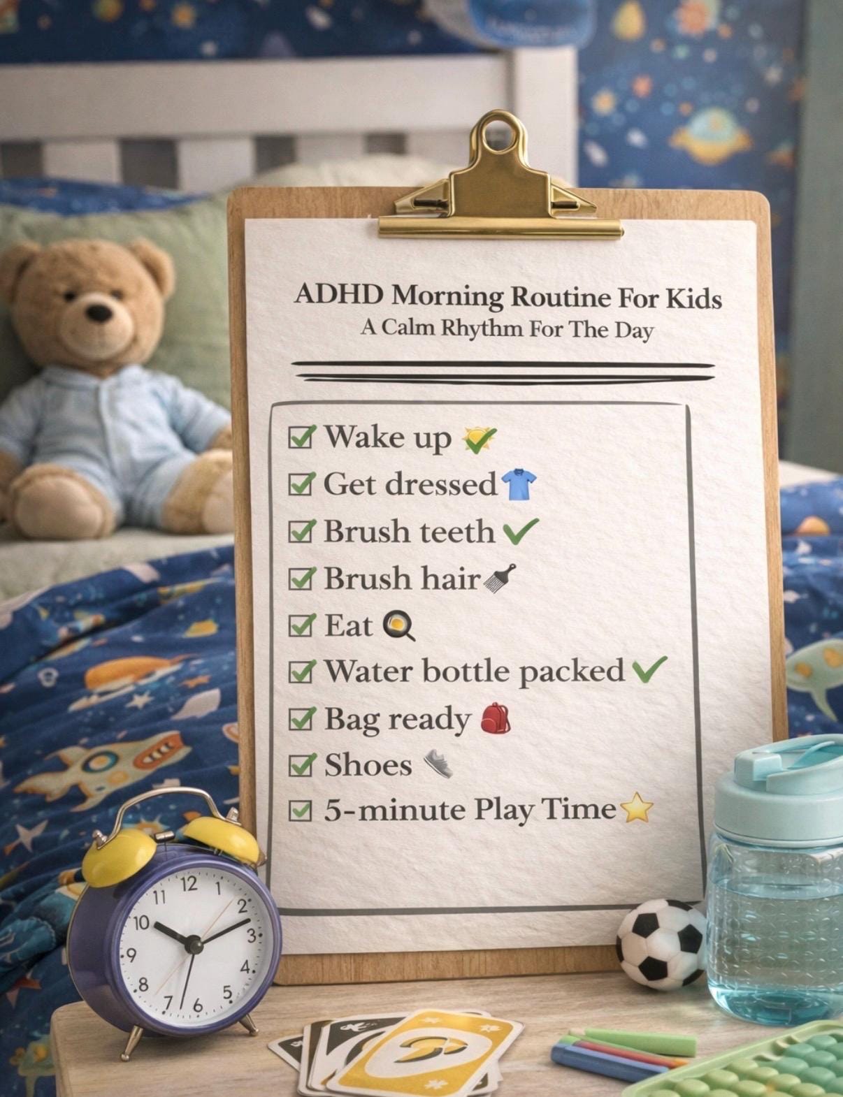 ADHD Kids Morning Routine Chart: Visual Schedule for Independent ...