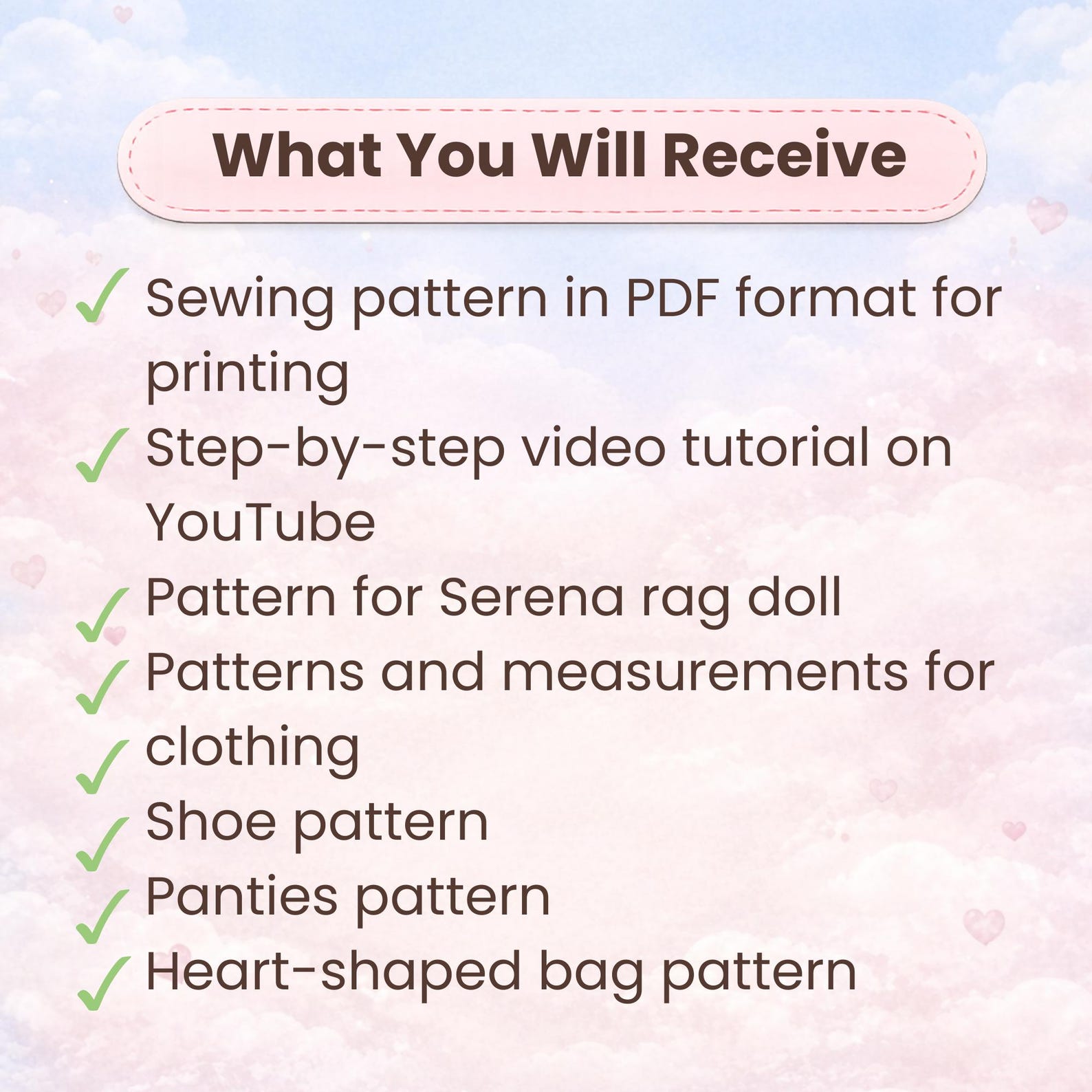 Beginner Rag Doll Sewing Pattern PDF With Video Tutorial (doll Clothes ...