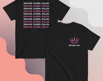 Skapad Utvald Kallad | Esther | Her Story-kollektionen | Gildan Klassisk T-shirt