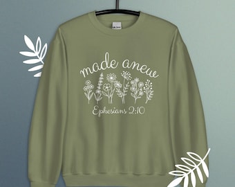Made Anew Crewneck-tröja | Faith Based Cozy Sweatshirt | Gildan Unisex-tröja