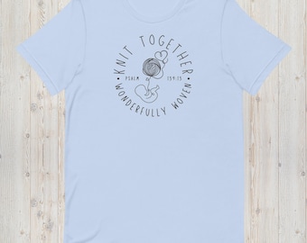 Sticka Tillsammans T-shirt | Psalm 139:13 Kläder | Bella Canvas T-shirt