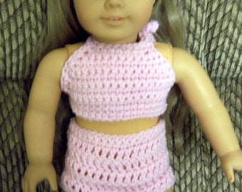 Crochet Pattern - American Girl - 2 piece bathing suit - PDF - Digital File Instant Download