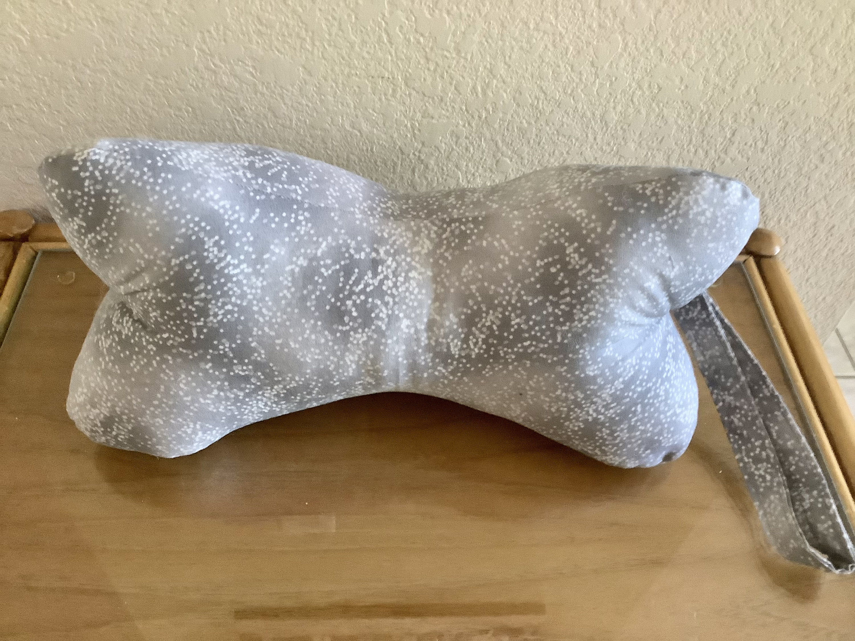 Gray Relaxing Dog Bone Shaped Neck Pillow 14 Long Not Etsy UK