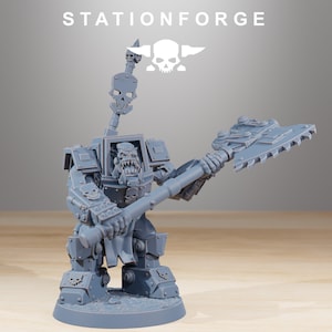 BOSS Orkaz Infantry - 32mm scale Greenskin Proxy - Station Forge
