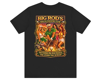 BIG ROD´S Golf & Country Club | HOT Foursome / Swinging Hard and Loud - T-Shirt (dunkle Farben)