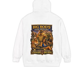 BIG ROD'S Safari Abenteuer | HOT Cougars & Making them Purrr - Kapuzenpullover (weiß)
