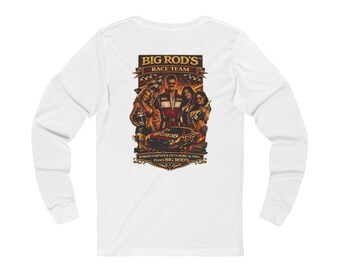 BIG ROD´S RACE TEAM | HEIßE Boxencrew & Dipstick - Gebe Action - Langarm (Helle Farben)