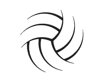 Volleyball Embroidery, Volleyball Outline Embroidery Pattern, Volleyball Sports Ball Embroidery Applique, Mini Volley embroidery, 11 Sizes
